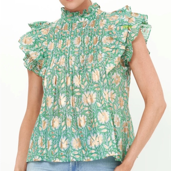 Oliphant Pintuck Ruffle Top - Picture 4 of 4